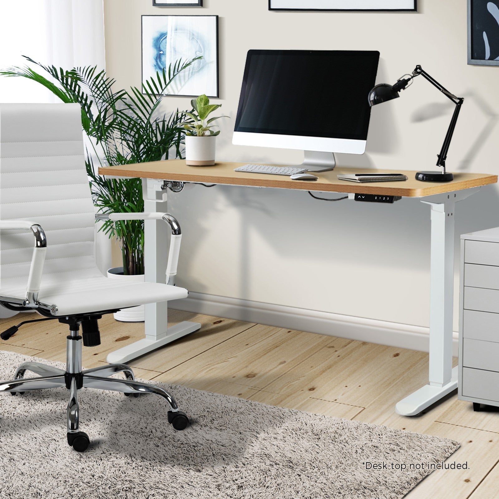 Oikiture Standing Desk Height Adjustable Motorised Electric Sit Stand Table - Sunyee