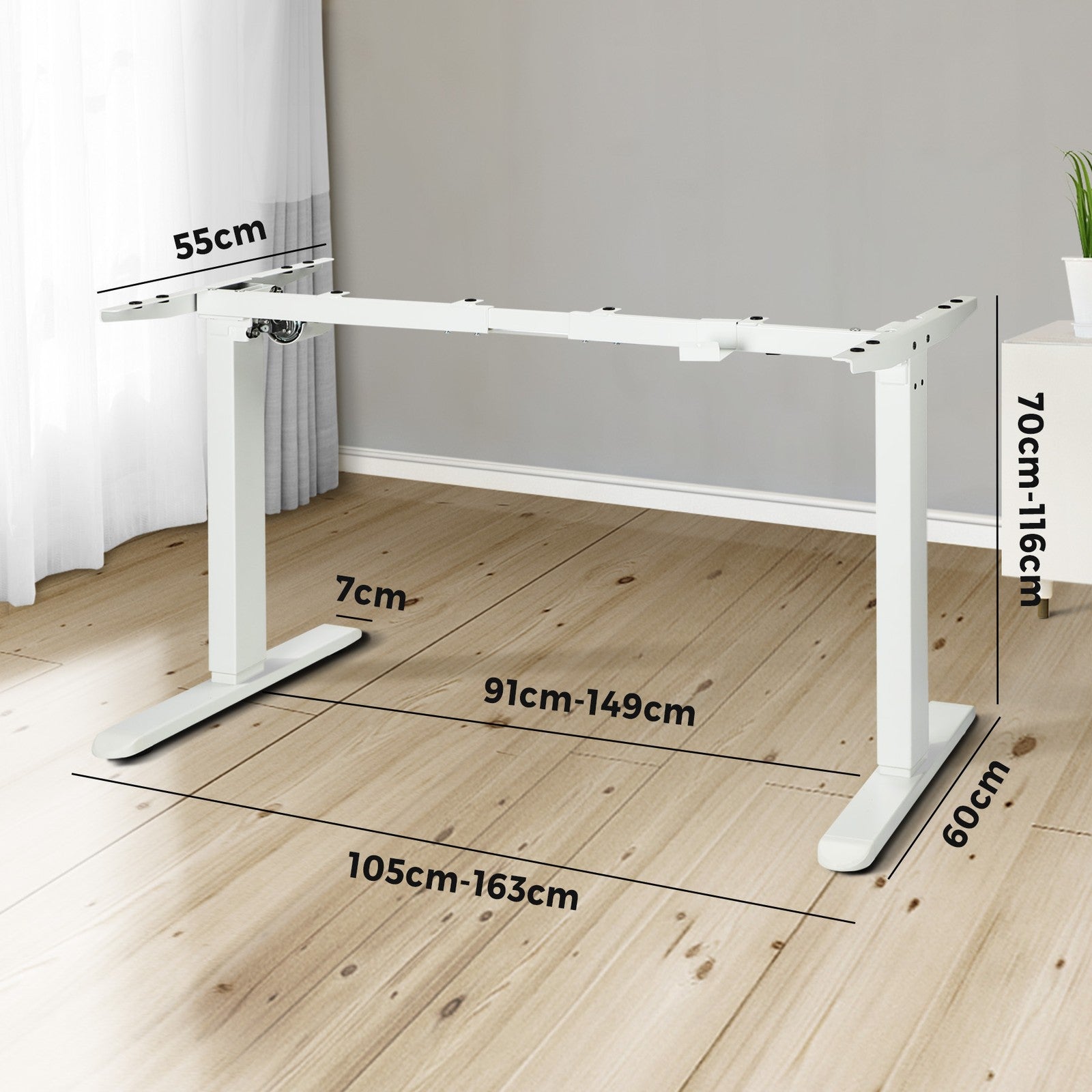 Oikiture Electric Standing Desk Leg Frame Dual/Single Motor - Sunyee