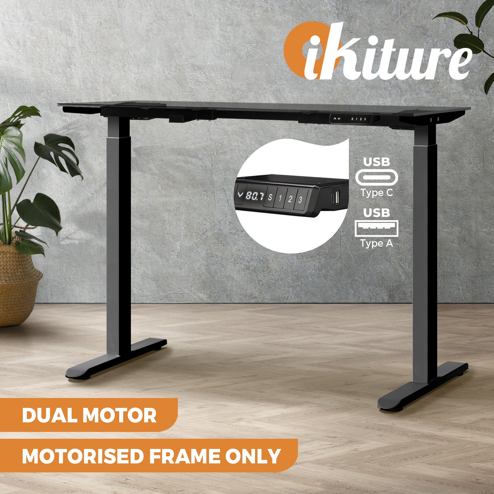 Oikiture Electric Standing Desk Leg Frame Dual/Single Motor - Sunyee
