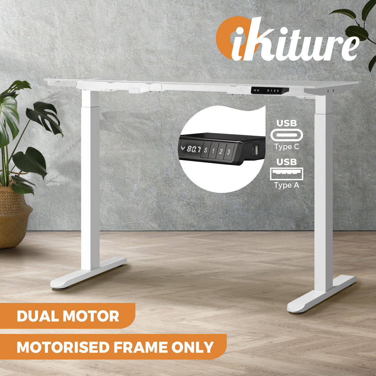 Oikiture Electric Standing Desk Leg Frame Dual/Single Motor - Sunyee