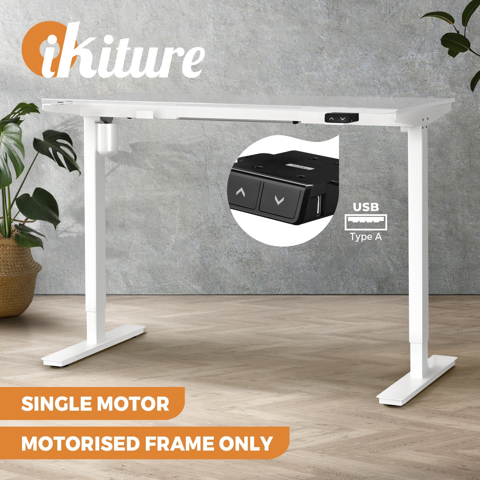 Oikiture Electric Standing Desk Frame Only Dual/Single Motor Height Adjustable - Sunyee