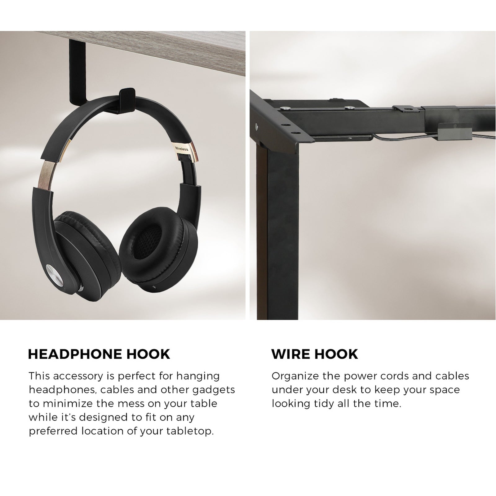 Oikiture 160cm Standing Desk With Drawer Motorized Adjustable Office Table Black - Sunyee