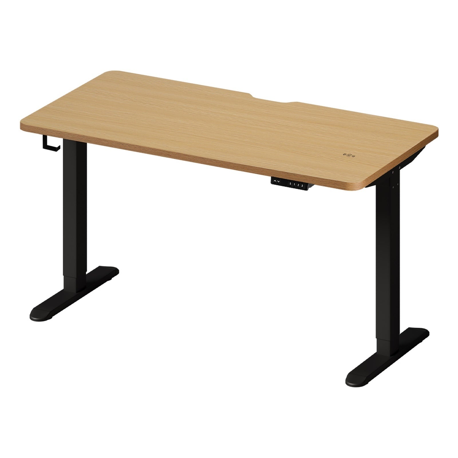 Oikiture Electric Standing Desk With Wireless Charging Single Black Motor 140CM