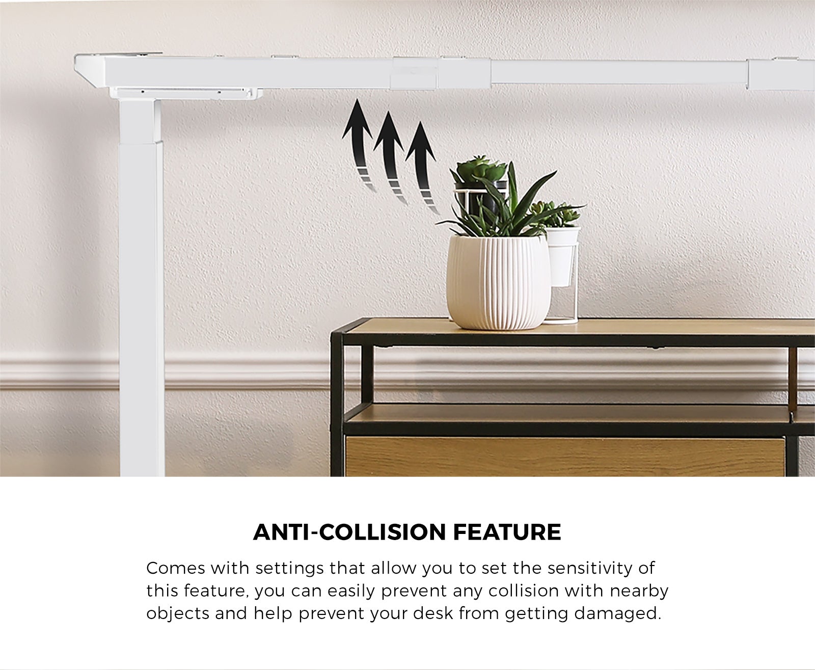 Oikiture Electric Standing Desk Motorised Height Adjustable Sit Stand Table - Sunyee