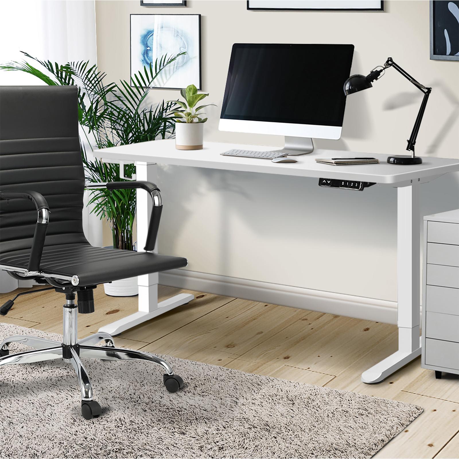 Oikiture Standing Desk Height Adjustable Motorised Electric Sit Stand Table 120cm - Sunyee