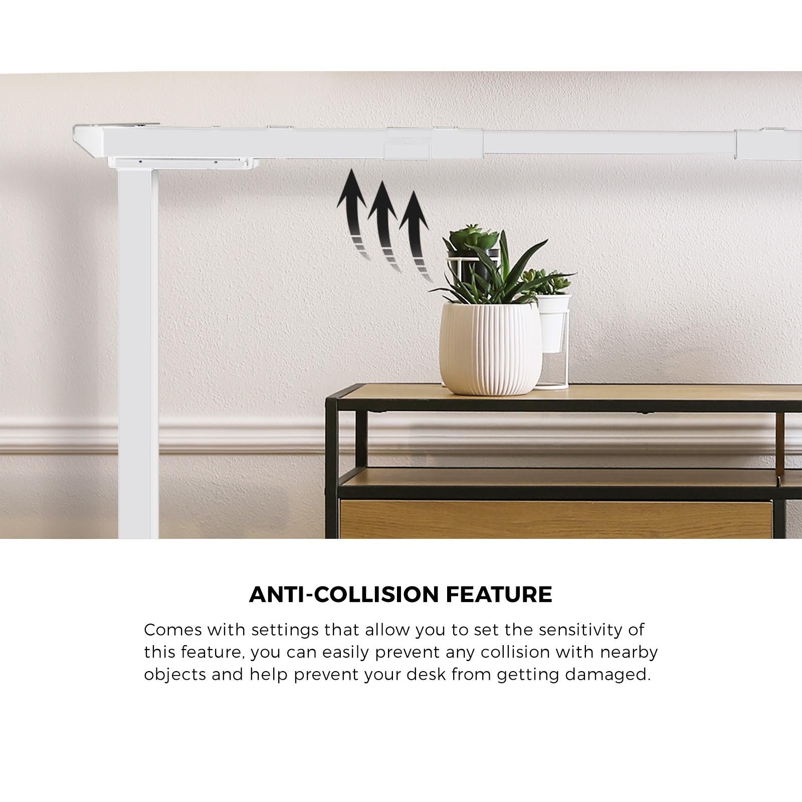 Oikiture Standing Desk Height Adjustable Motorised Electric Sit Stand Table 120cm - Sunyee