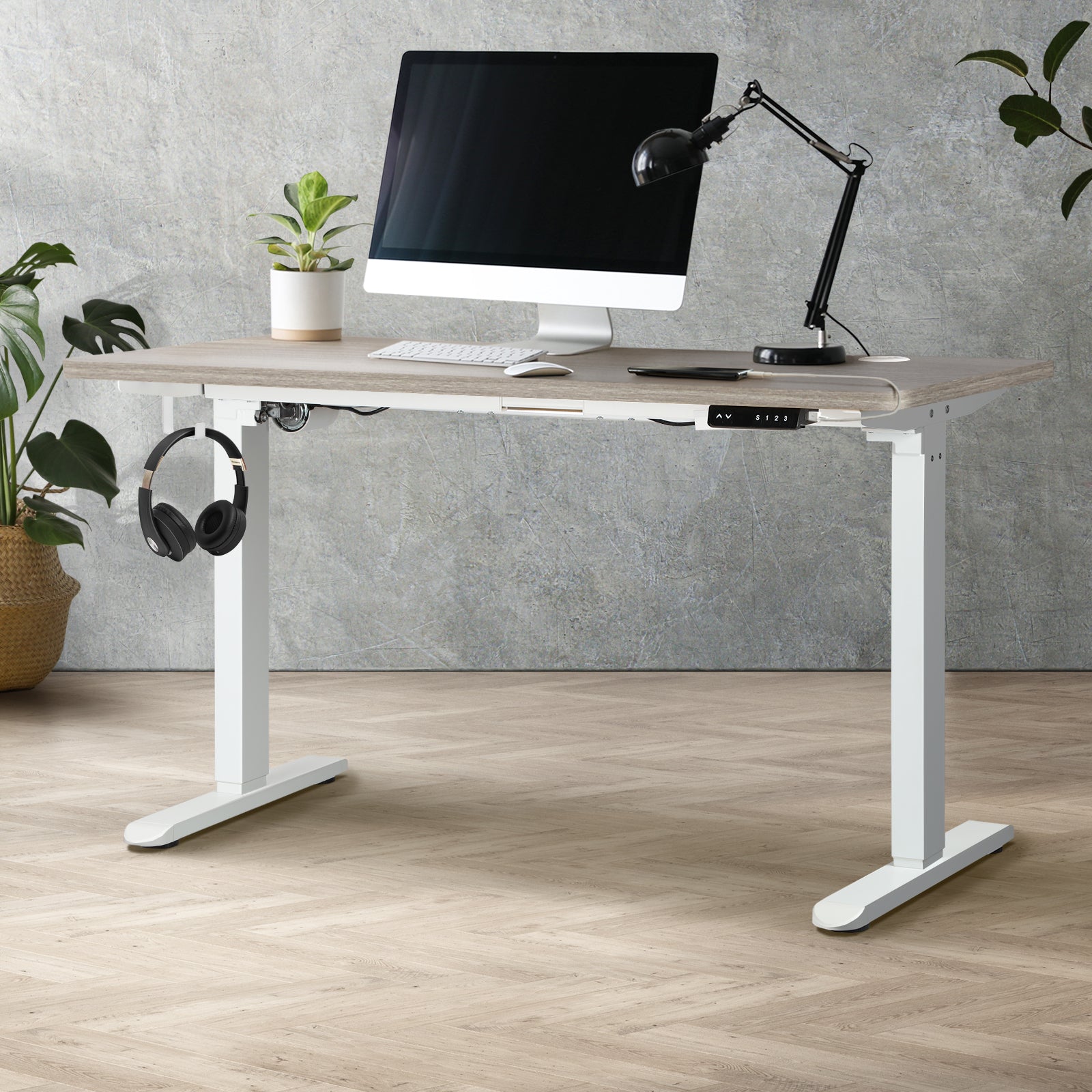 Oikiture Standing Desk Height Adjustable Motorised Electric Sit Stand Table - Sunyee