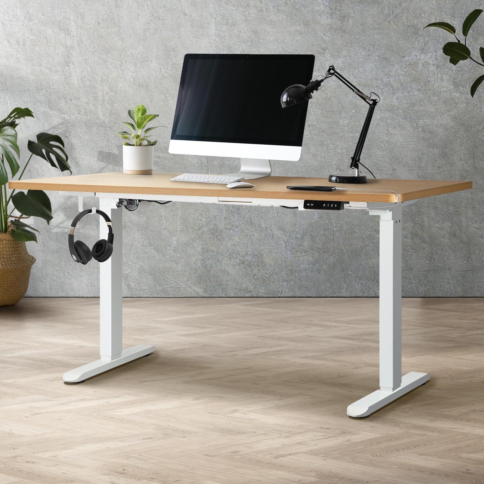 Oikiture Electric Standing Desk Motorised Height Adjustable Sit Stand Table - Sunyee