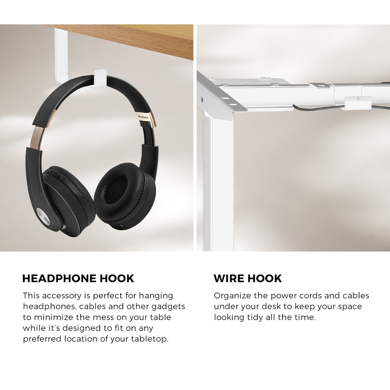 Oikiture 160cm Standing Desk With Drawer Motorized Adjustable Office Table White - Sunyee