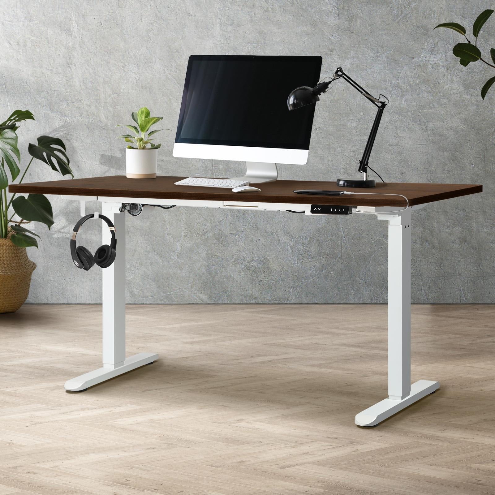 Oikiture Electric Standing Desk Motorised Height Adjustable Sit Stand Table - Sunyee