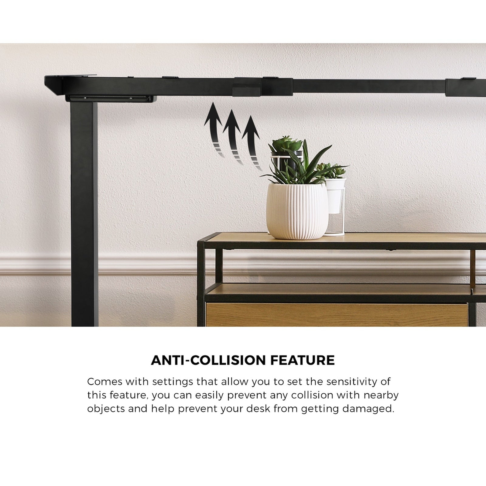 Oikiture Electric Standing Desk With Wireless Charging Dual Motor 140CM