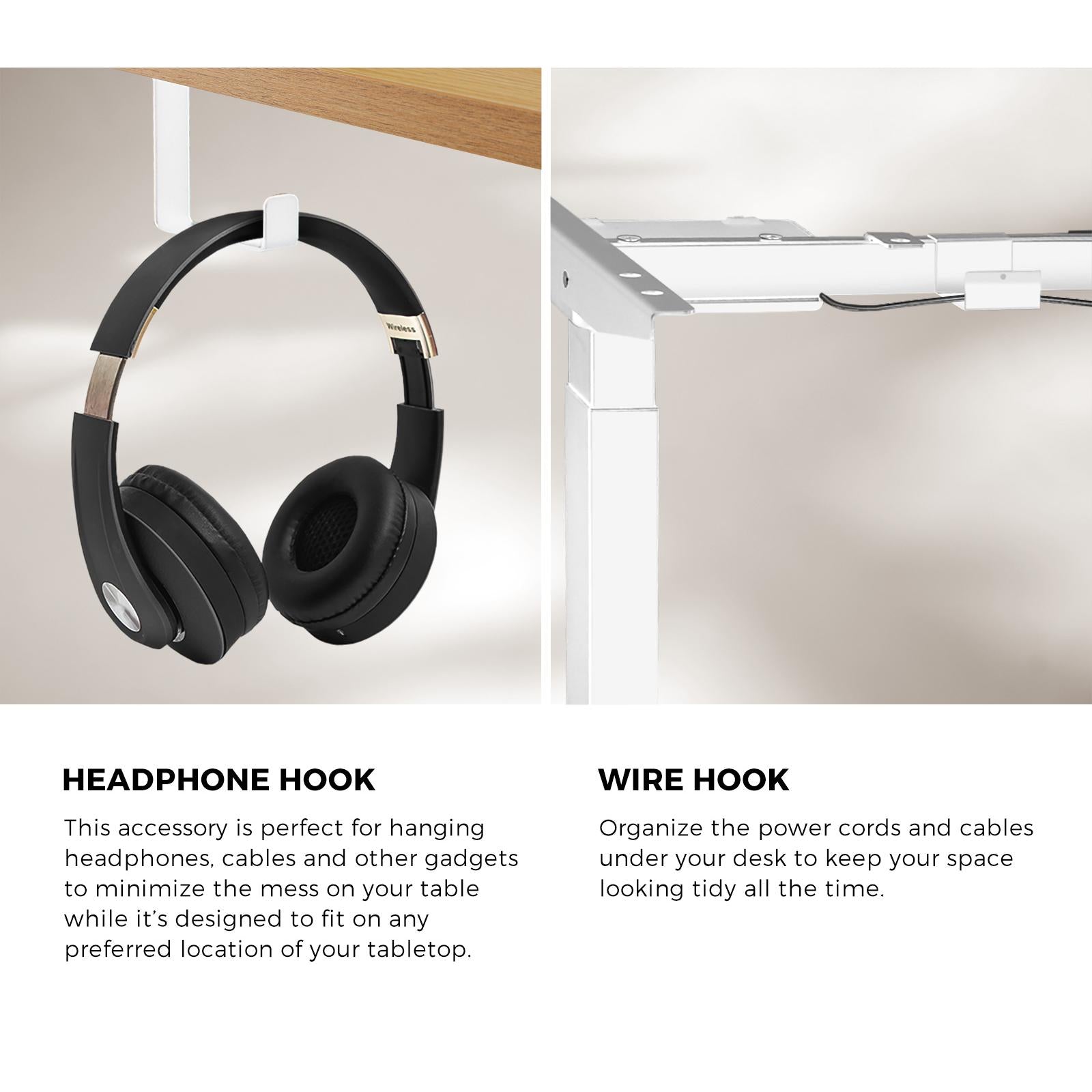 Oikiture Electric Standing Desk Motorised Height Adjustable Office Desk USB Port - Sunyee