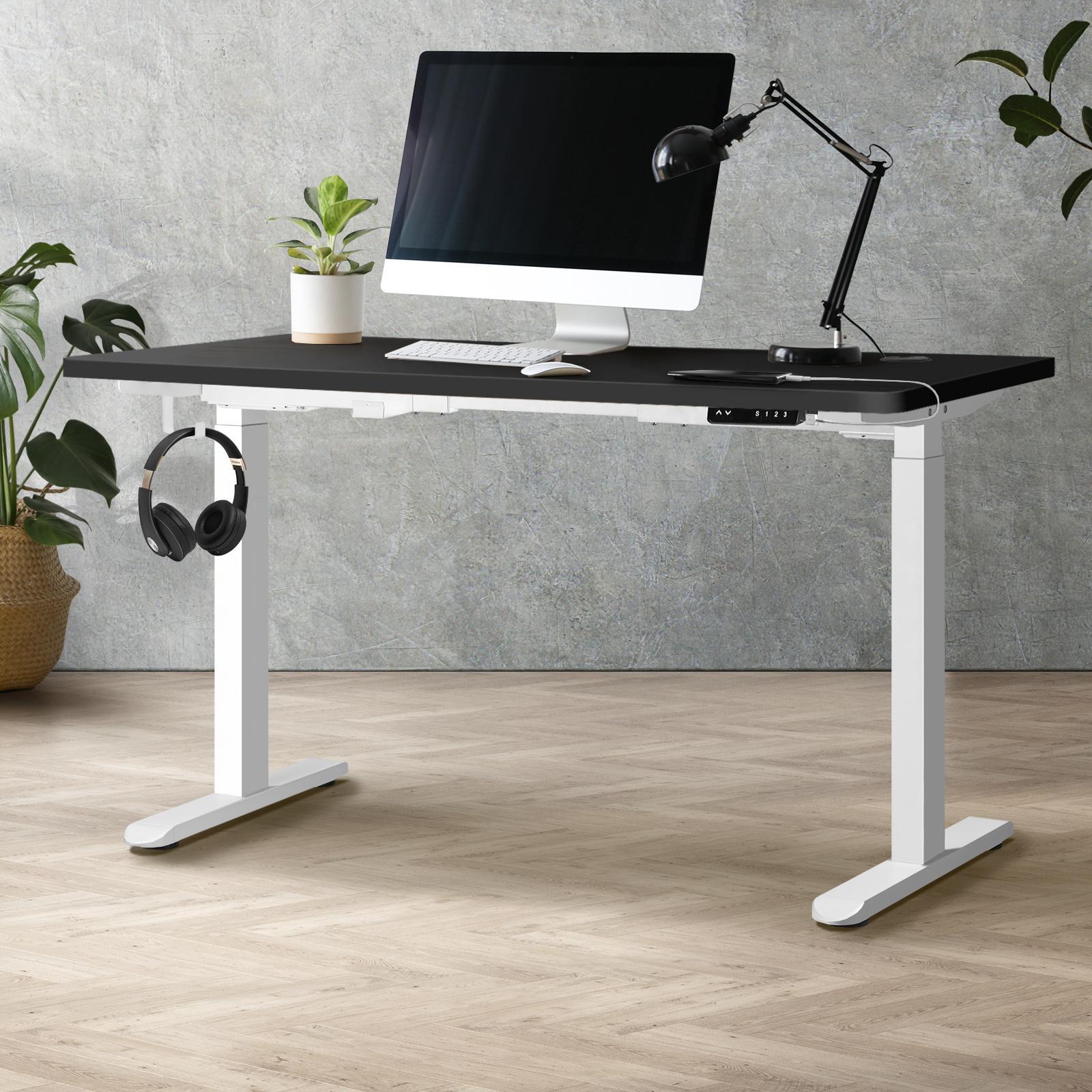 Oikiture Electric Standing Desk Motorised Height Adjustable Office Desk USB Port - Sunyee