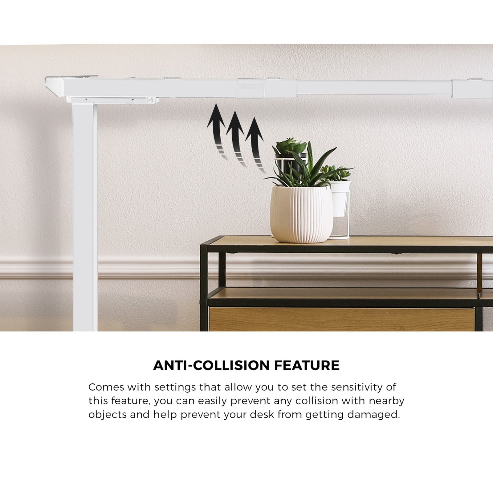 Oikiture Electric Standing Desk With Wireless Charging Dual Motor 140CM