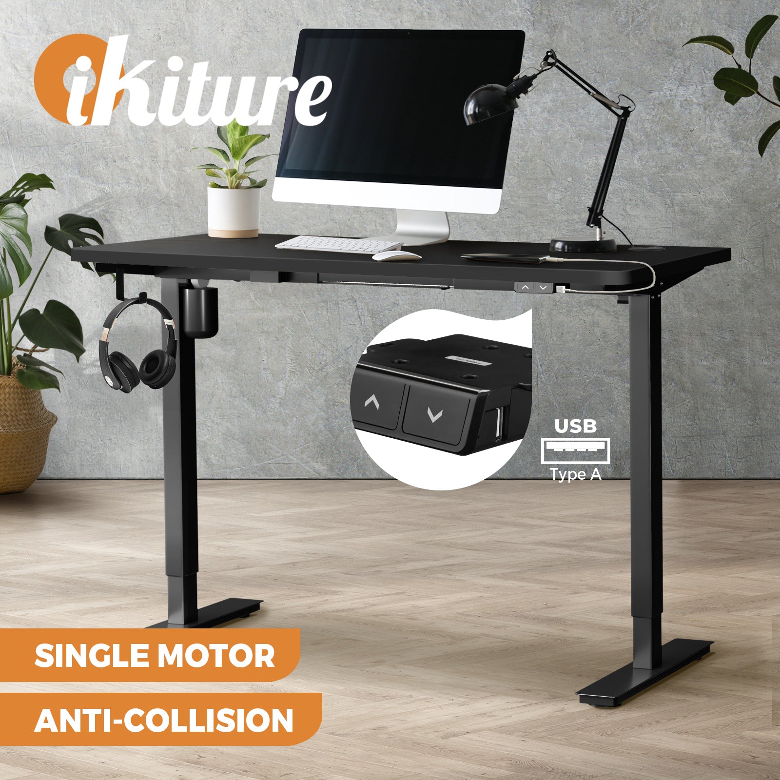 Oikiture Electric Standing Desk Single Motor 120/140/150cm - Sunyee