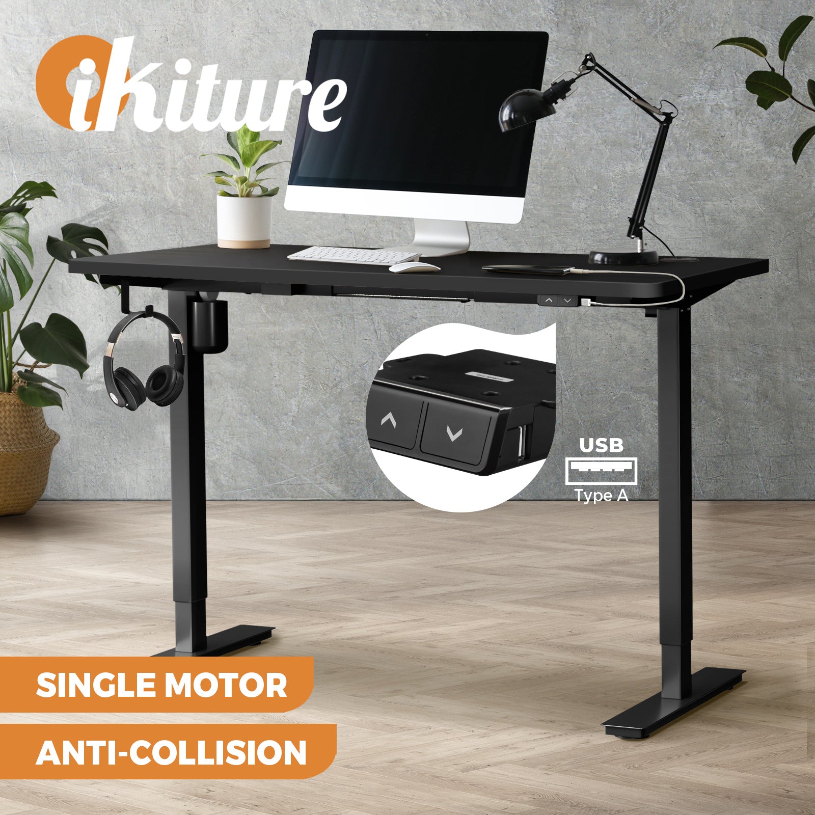 Oikiture Electric Standing Desk Single Motor 120/140/150cm - Sunyee