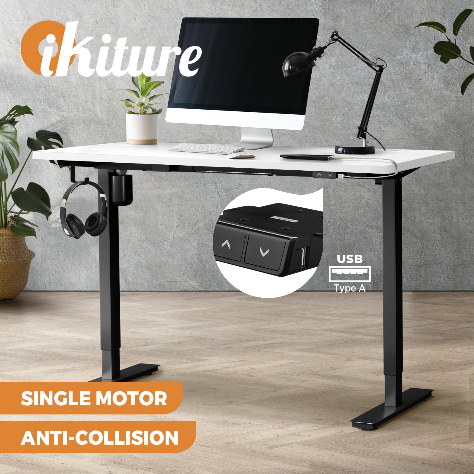 Oikiture Electric Standing Desk Single Motor 120/140/150cm - Sunyee