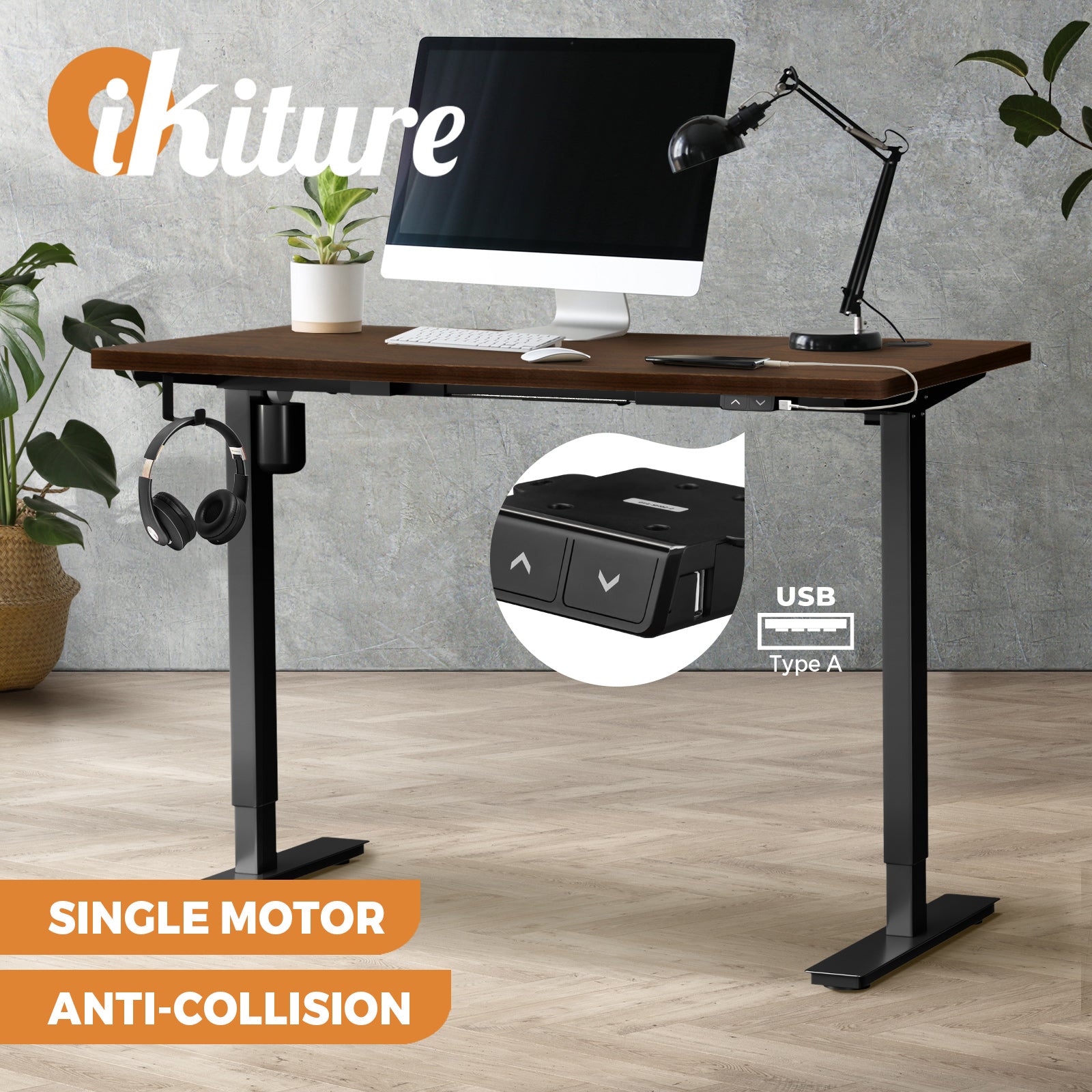 Oikiture Electric Standing Desk Single Motor 120/140/150cm - Sunyee