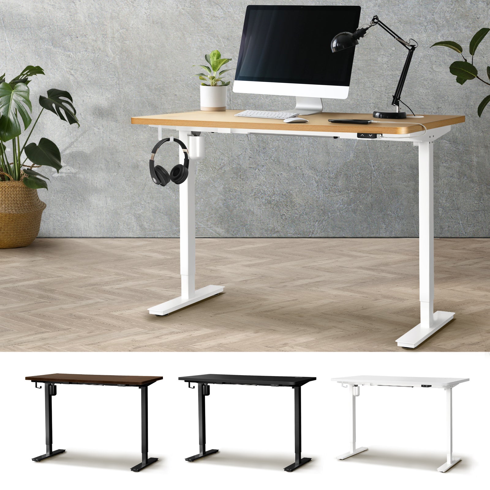 Oikiture Electric Standing Desk Single Motor 120/140/150cm - Sunyee