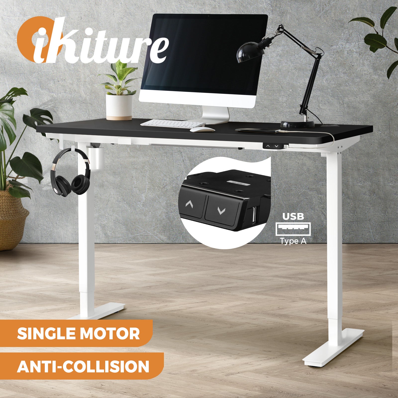 Oikiture Electric Standing Desk Single Motor 120/140/150cm - Sunyee
