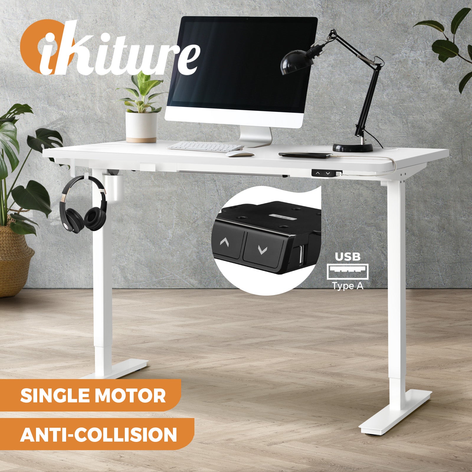 Oikiture Electric Standing Desk Single Motor 120/140/150cm - Sunyee