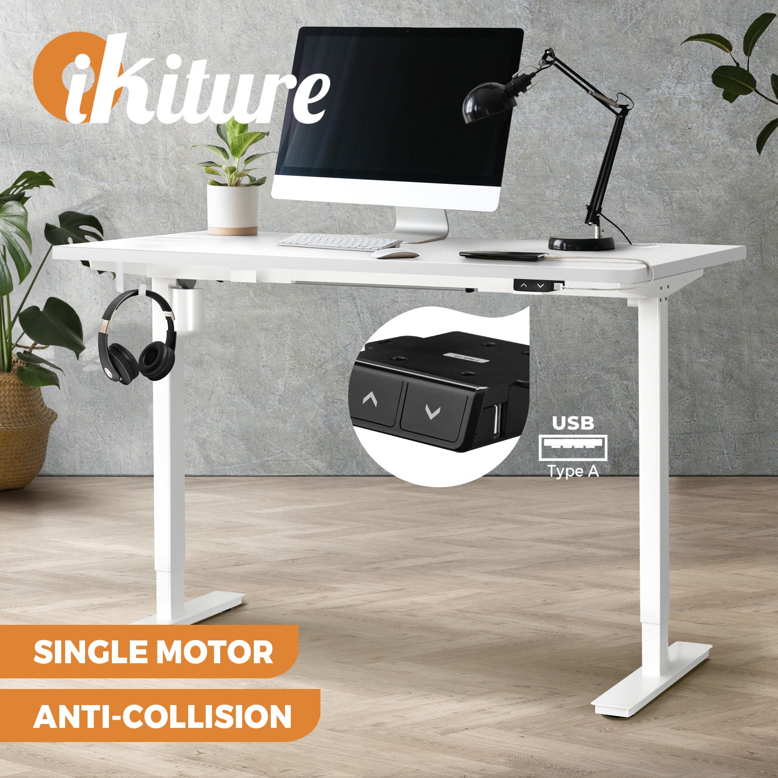 Oikiture Electric Standing Desk Single Motor 120/140/150cm - Sunyee