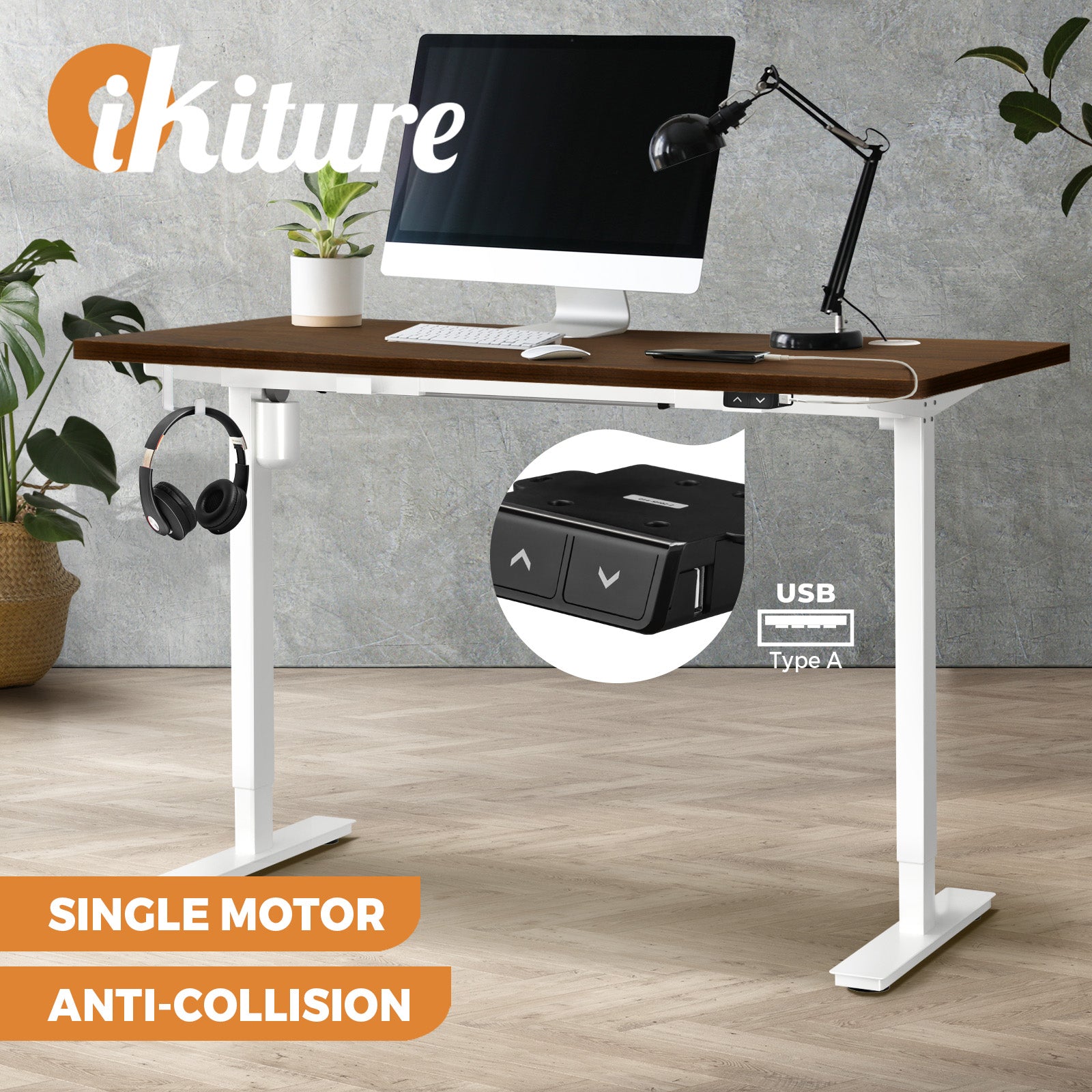 Oikiture Electric Standing Desk Single Motor 120/140/150cm - Sunyee