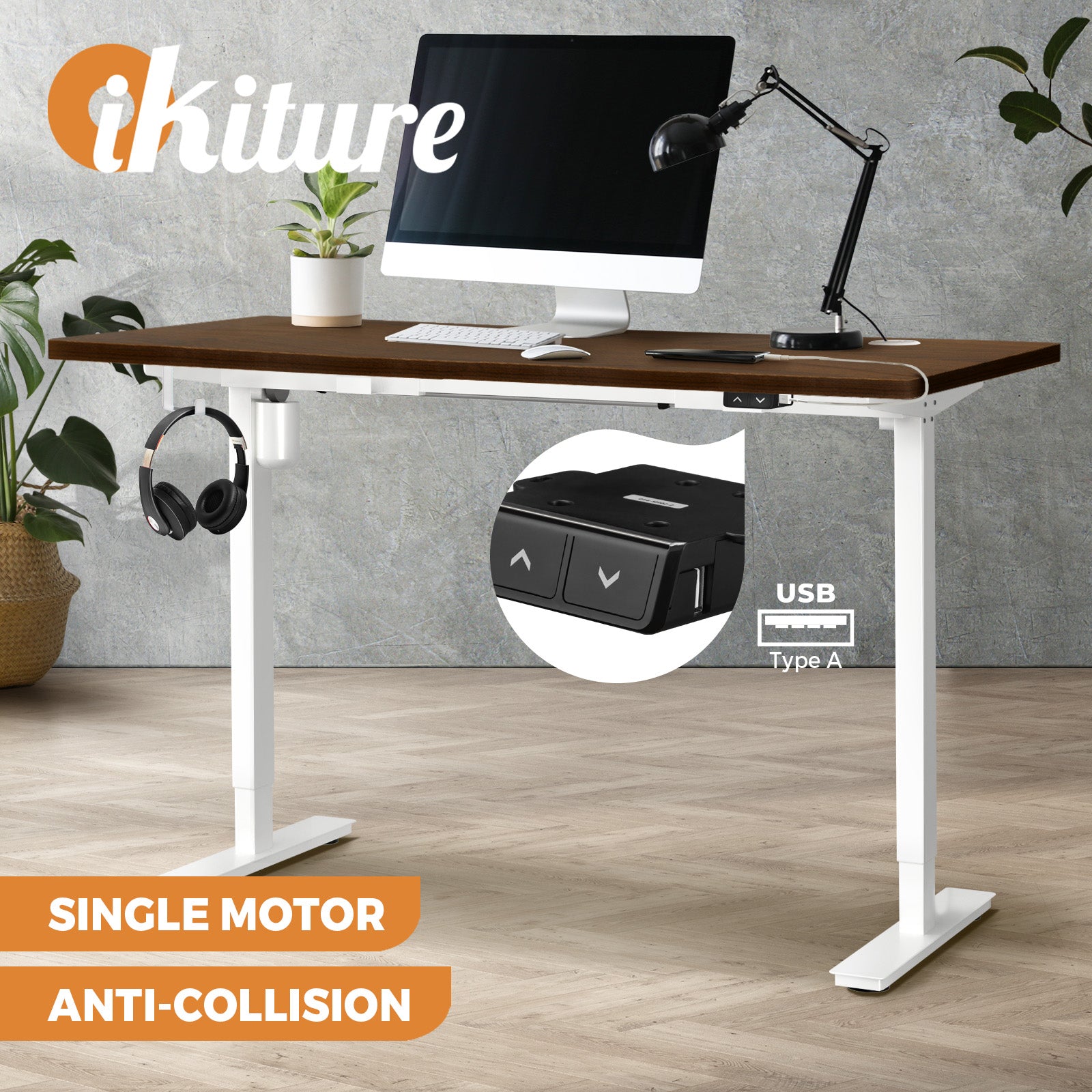 Oikiture Electric Standing Desk Single Motor 120/140/150cm - Sunyee