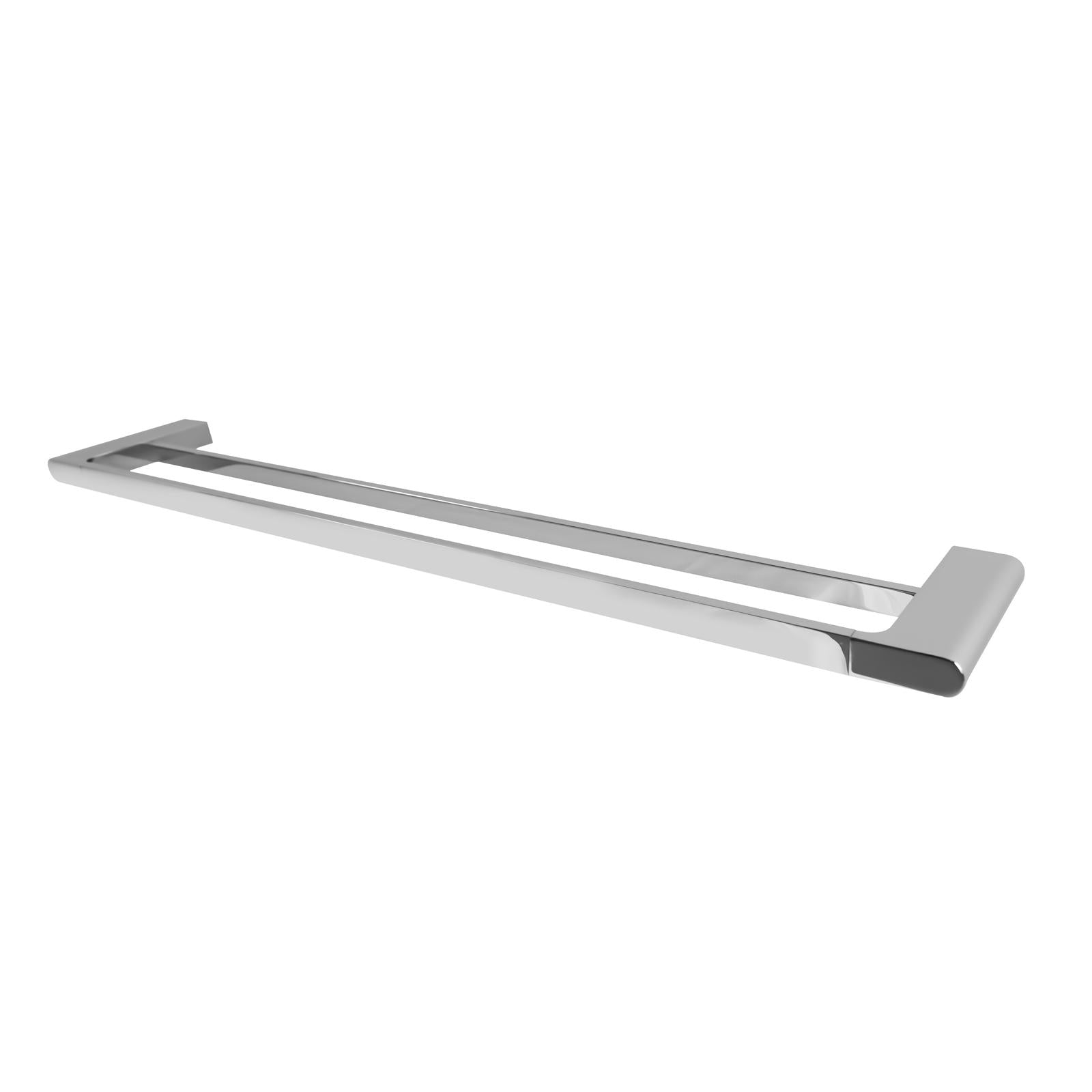 Double Towel Rail 70cm Rack Bar Holder Bathroom Accessories Chrome - Sunyee