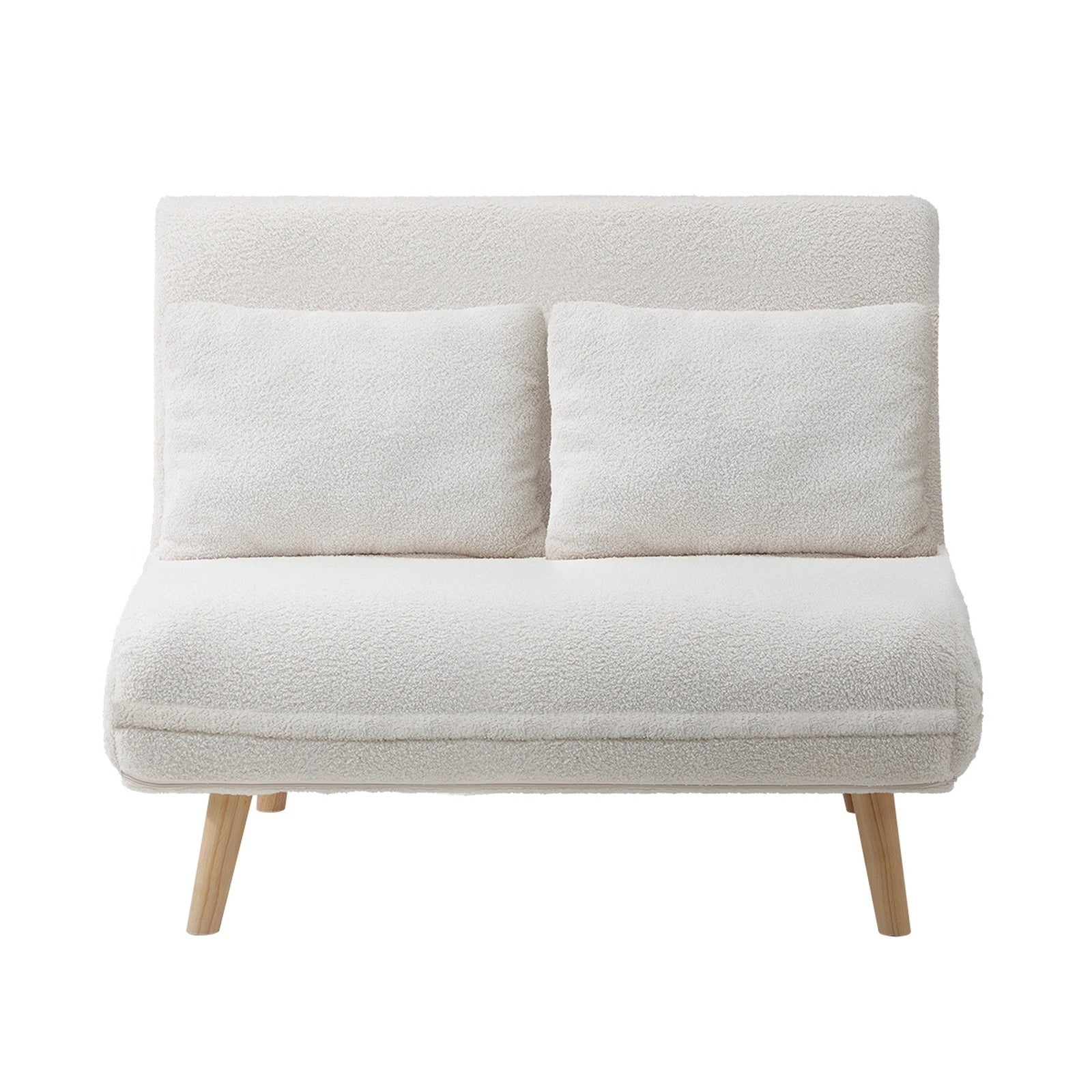 Oikiture Folding Sofa Lounge Single Bed Double Seat Chair Recliner Chaise Pillow - Sunyee