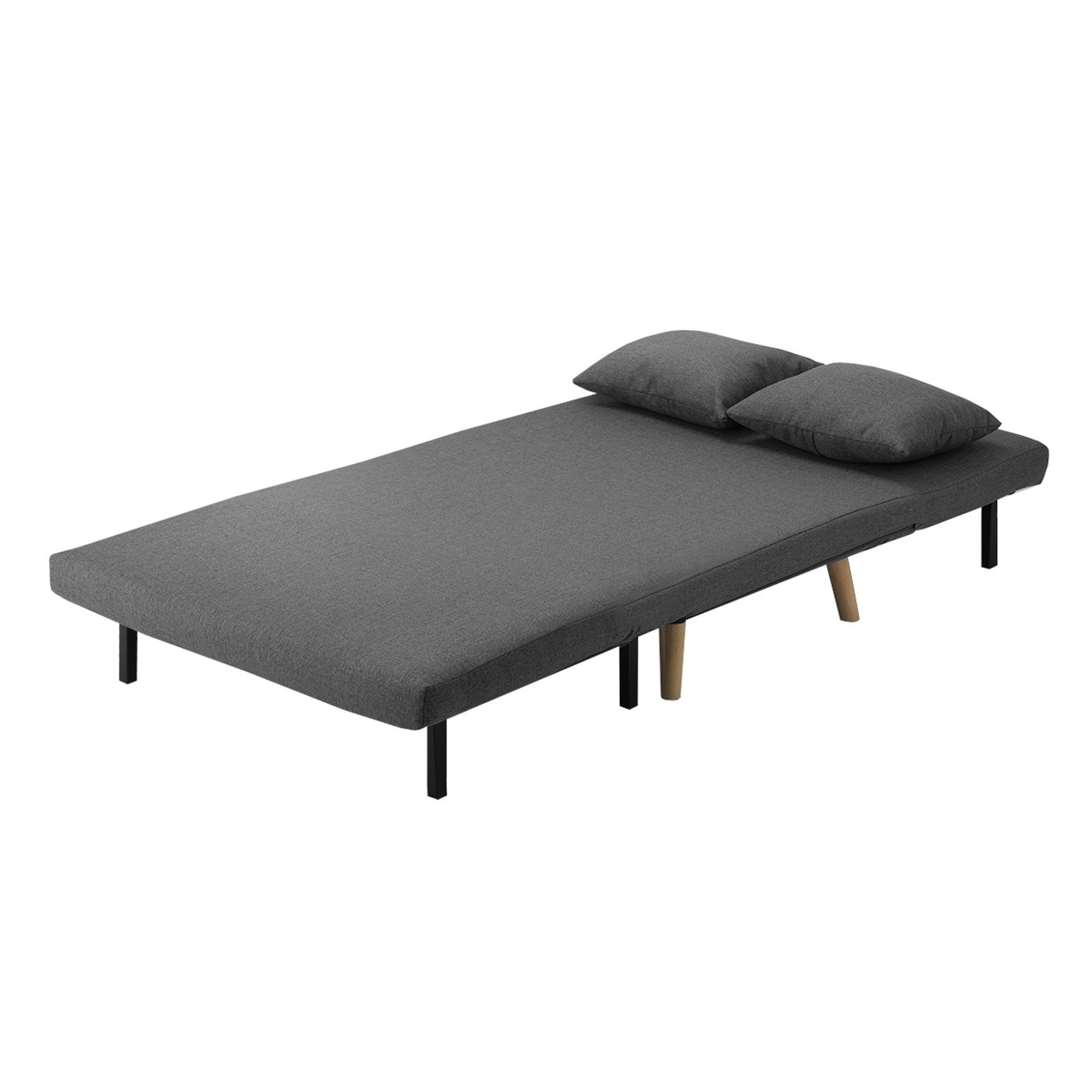 Oikiture Folding Sofa Lounge Single Bed Double Seat Chair Recliner Chaise Pillow - Sunyee