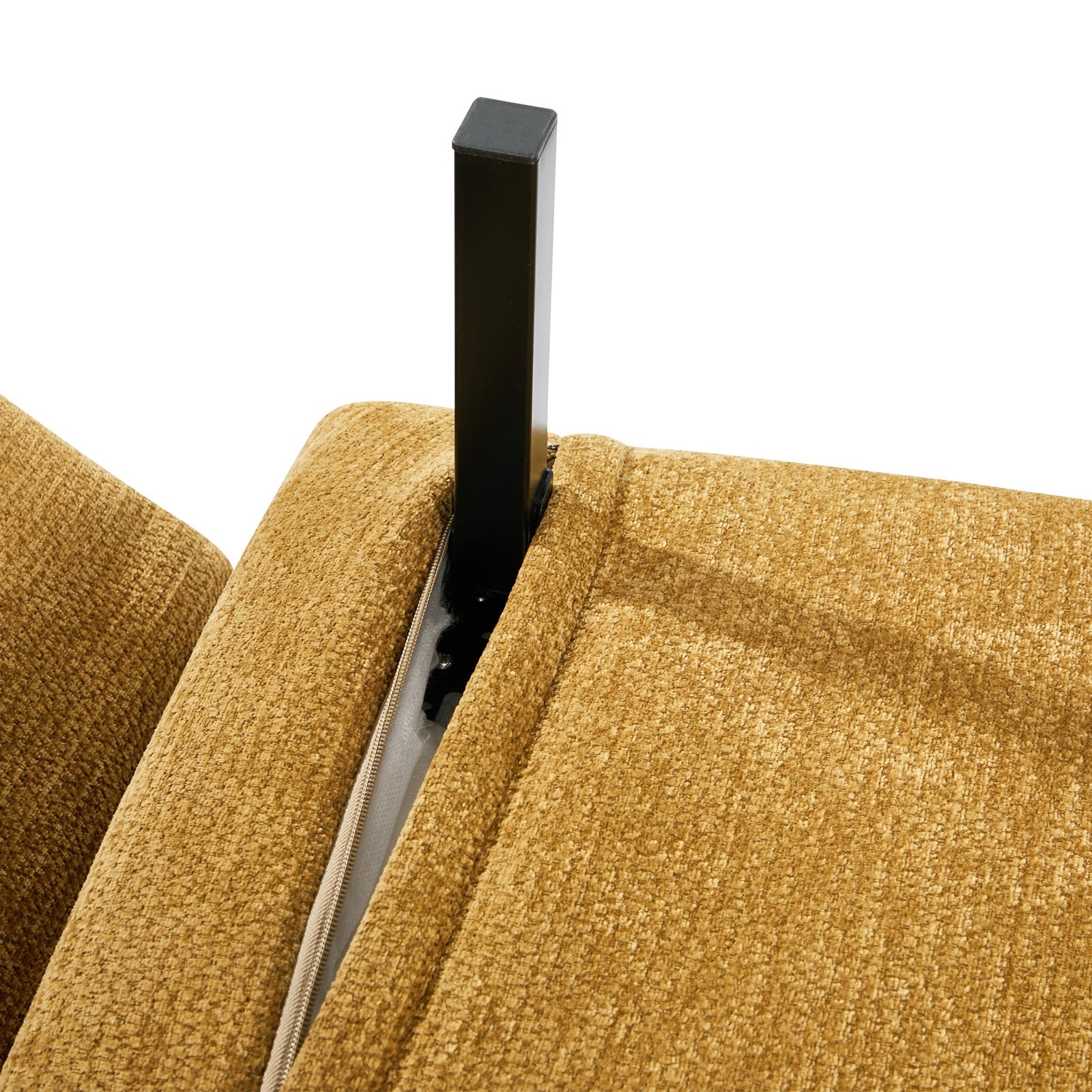 Oikiture Sofa Bed Lounge Chair Chenille Recliner Love Sofa Double Seat Yellow - Sunyee