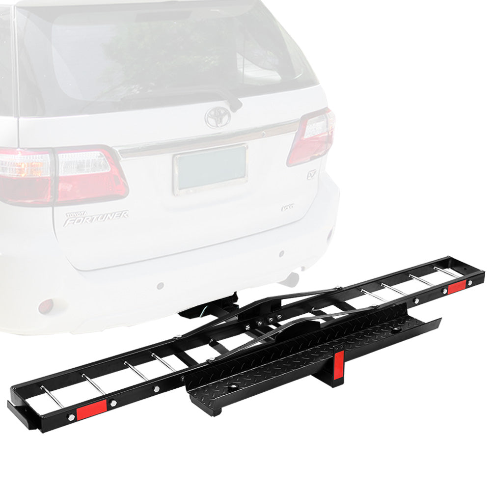 San Hima Motorcycle Carrier Motorbike Rack 2" Towbar 2 Arms Dirt Bike Ramp Steel - Sunyee