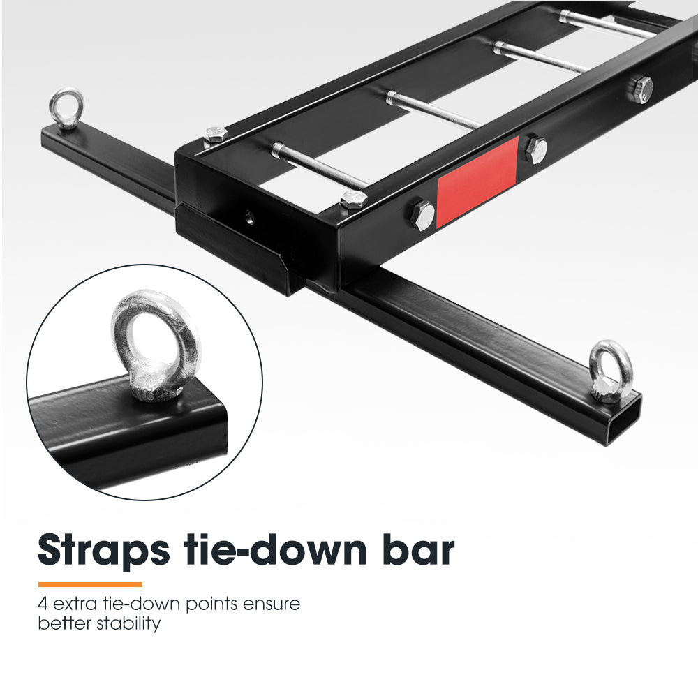 San Hima 2 Arms Motorcycle Motorbike Carrier 2″ Towbar Hitch Rack Dirt Bike Ramp Steel - Sunyee