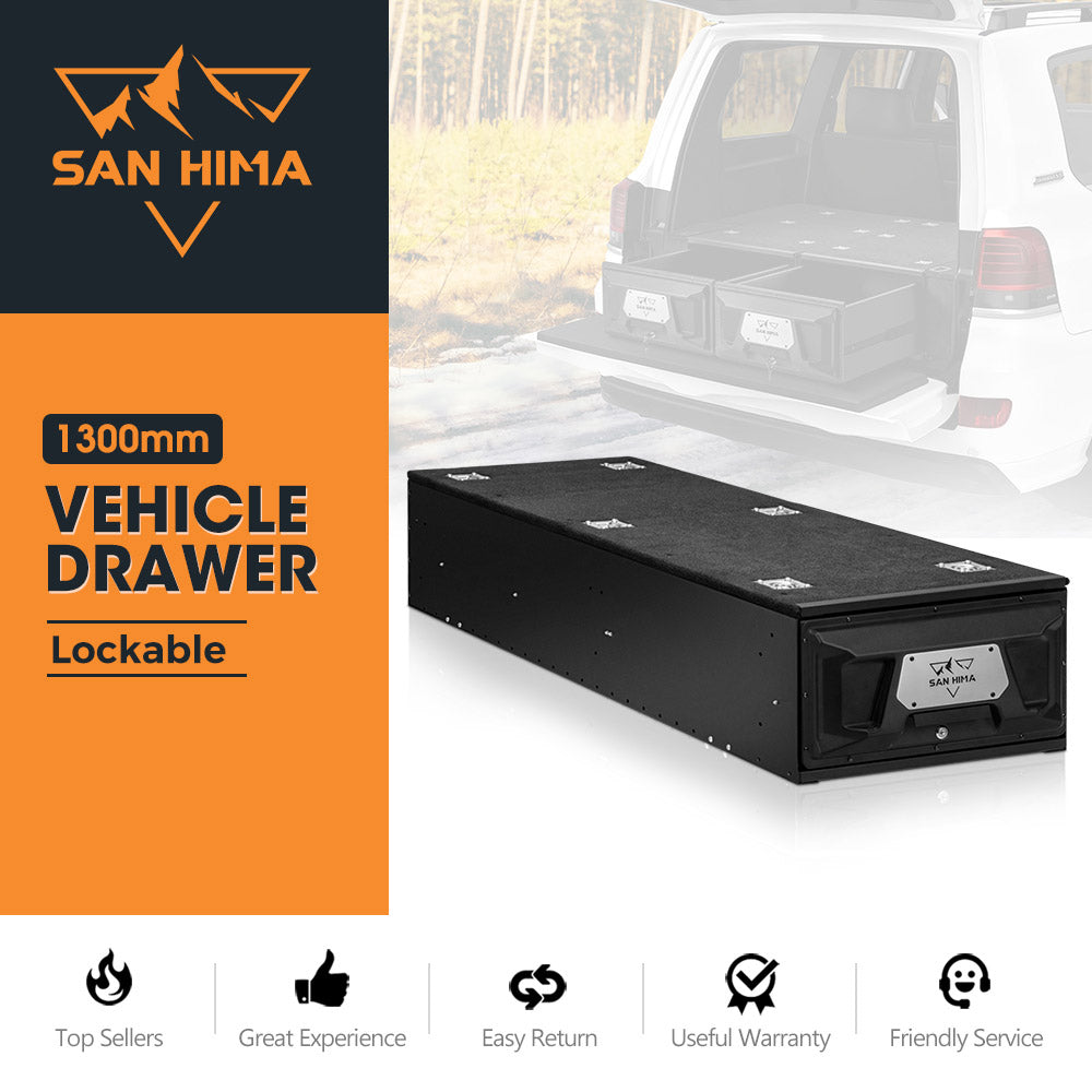 San Hima Lightweight 1300mm 4WD Rear Drawer Vehicle Storage Lockable - Sunyee