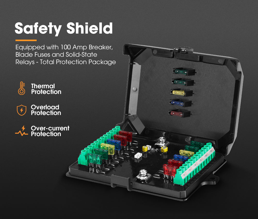 San Hima 12 Gang Bluetooth Switch Panel 12V/24V ON-OFF LED Control For Car Boat - Sunyee