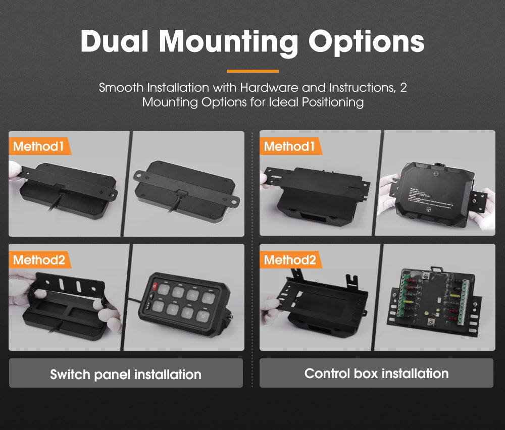 San Hima 12 Gang Bluetooth Switch Panel 12V/24V ON-OFF LED Control For Car Boat - Sunyee