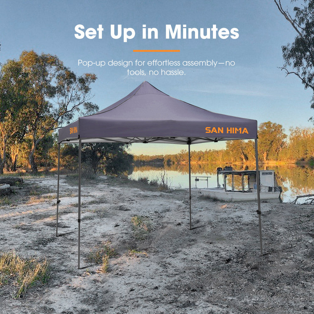 San Hima Portable Gazebo With Inner Tent 3m x 3m Folding Pop Up Outdoor Camping - Sunyee