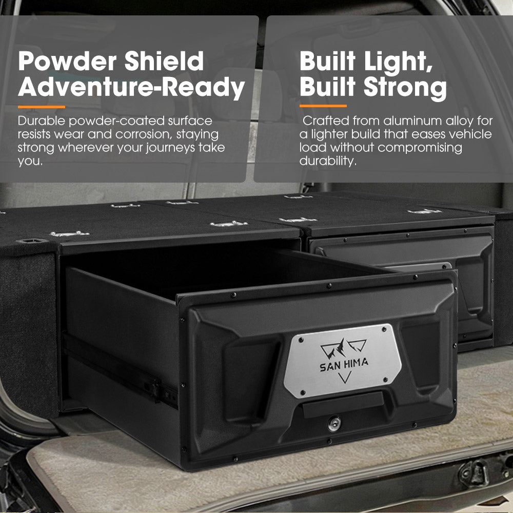 San Hima Lightweight 700mm 4WD Rear Drawer Vehicle Storage Lockable - Sunyee