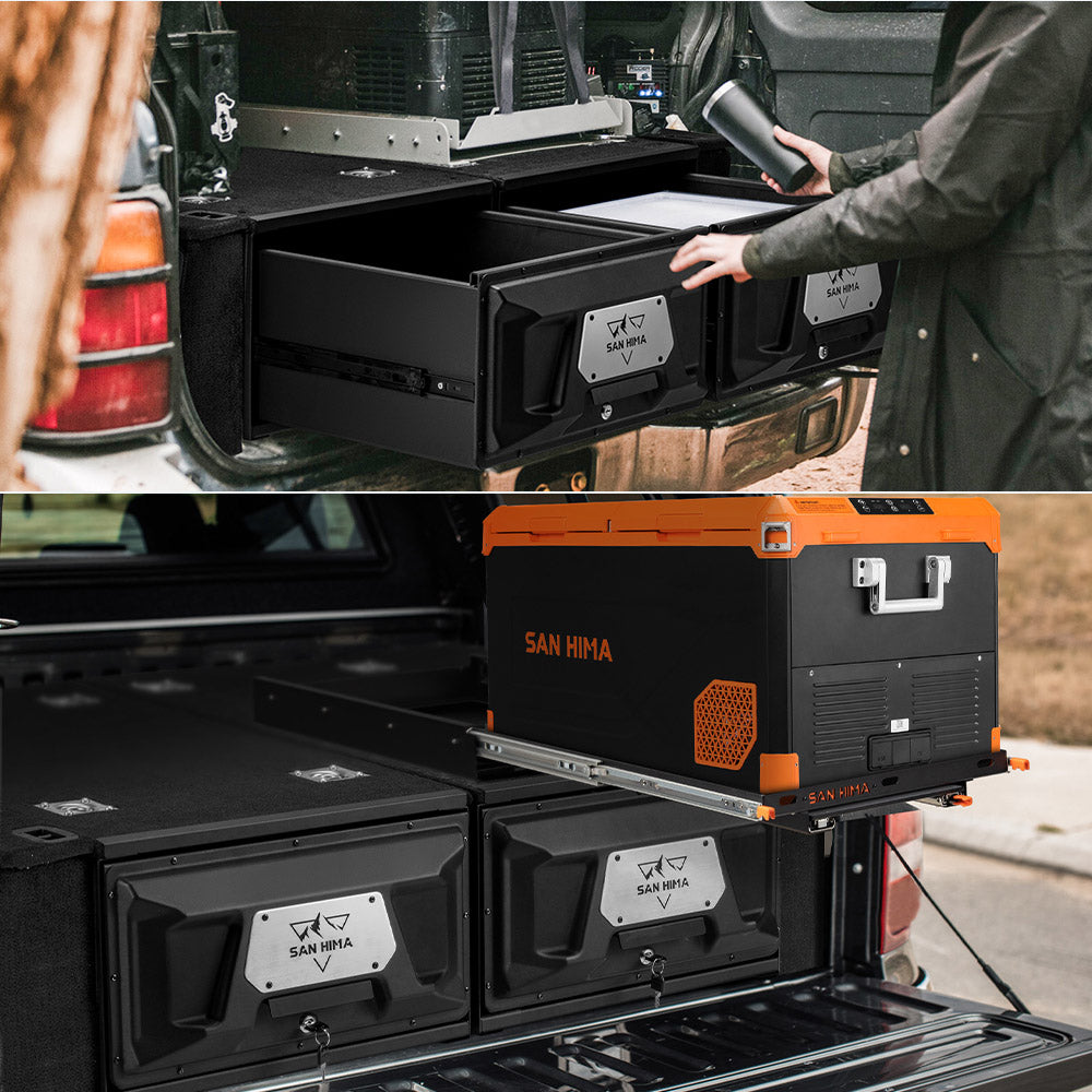 San Hima Lightweight 700mm 4WD Rear Drawer Vehicle Storage Lockable - Sunyee
