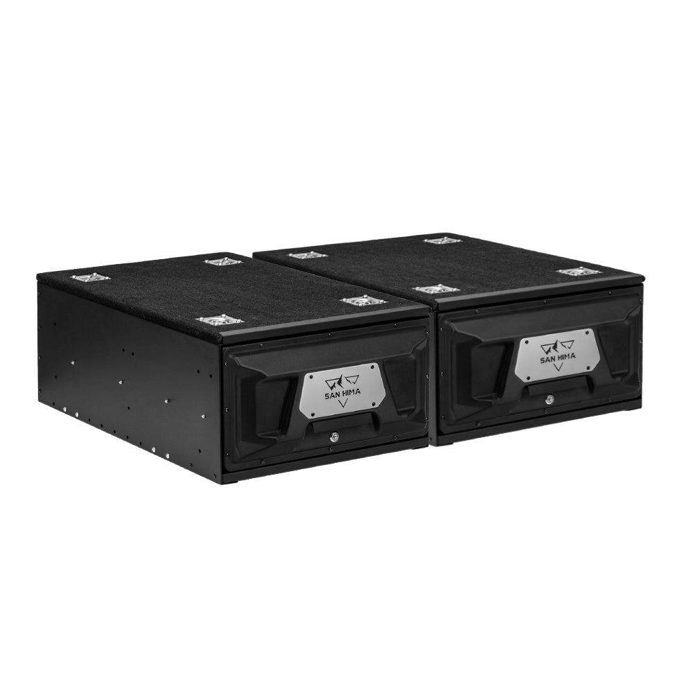 San Hima Lightweight 2X 700mm 4WD Rear Drawer Vehicle Storage Lockable - Sunyee