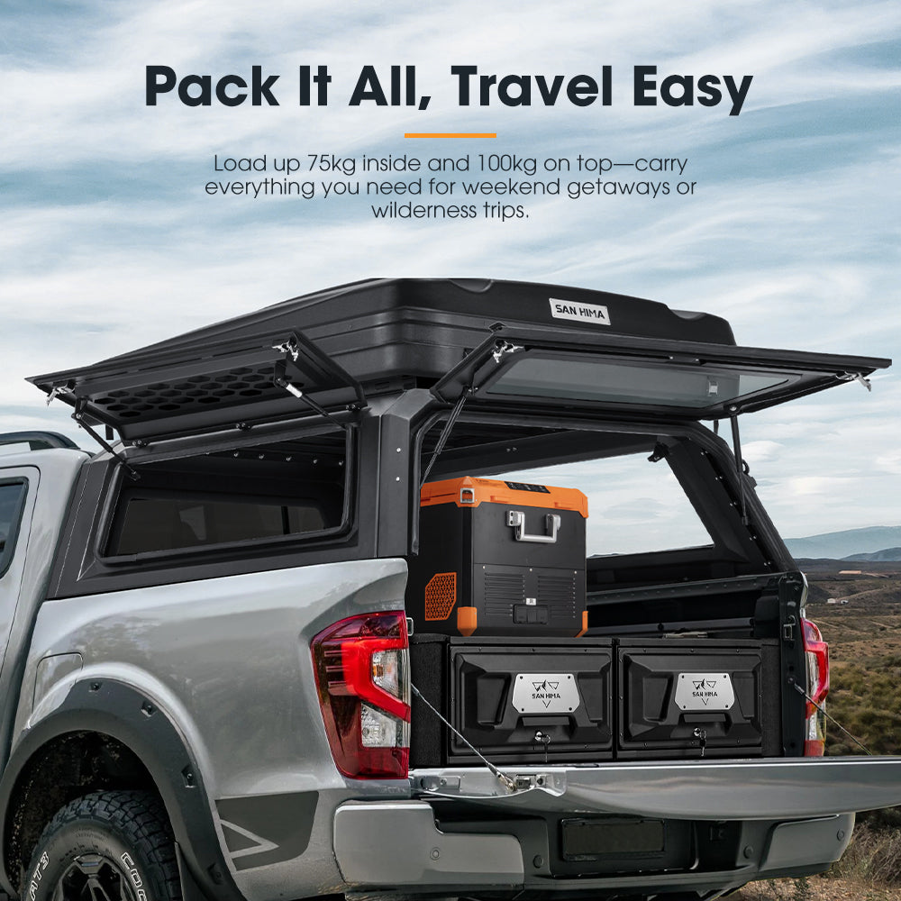 San Hima Lightweight 2X 700mm 4WD Rear Drawer Vehicle Storage Lockable - Sunyee