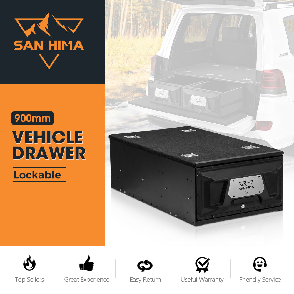 San Hima 900mm Lightweight 4WD Rear Drawer Vehicle Storage Lockable
