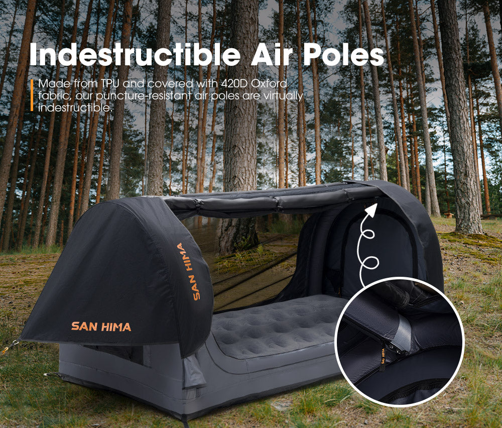 San Hima Single Air Swag Camping Swags Dome Tent Free Standing 17cm Air Mattress - Sunyee