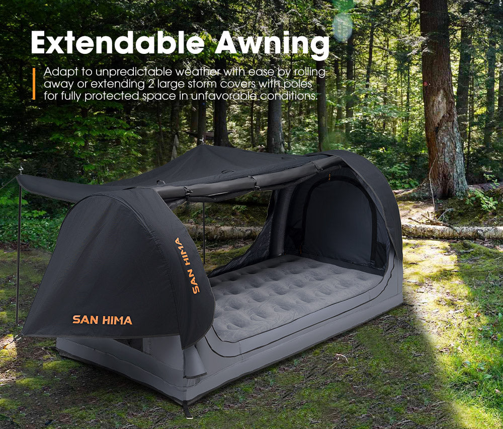 San Hima Single Air Swag Camping Swags Dome Tent Free Standing 17cm Air Mattress - Sunyee