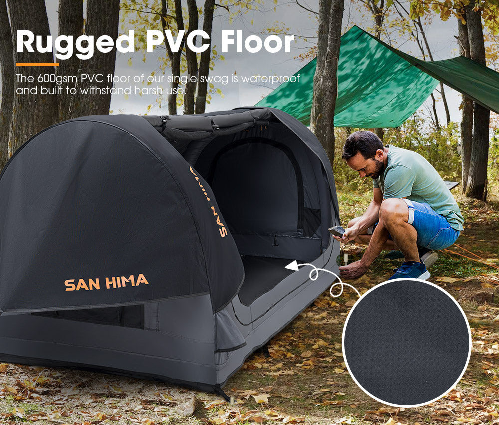 San Hima Single Air Swag Camping Swags Dome Tent Free Standing 17cm Air Mattress - Sunyee