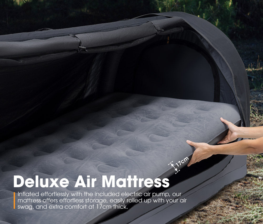 San Hima Single Air Swag Camping Swags Dome Tent Free Standing 17cm Air Mattress - Sunyee
