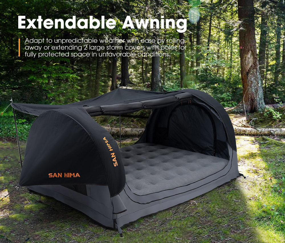 San Hima Double Air Swag Camping Swags Dome Tent Free Standing 22cm Air Mattress - Sunyee