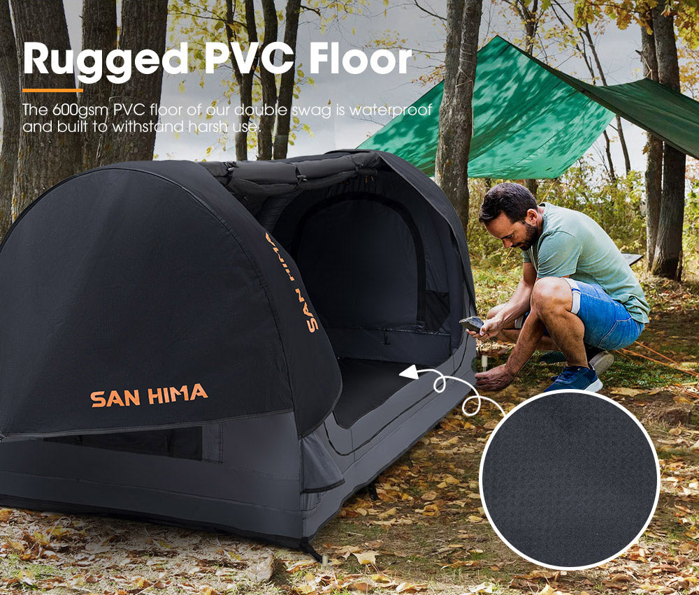 San Hima Double Air Swag Camping Swags Dome Tent Free Standing 22cm Air Mattress - Sunyee