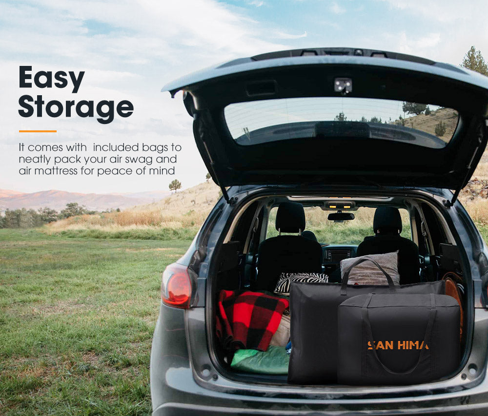 San Hima Double Air Swag Camping Swags Dome Tent Free Standing 22cm Air Mattress - Sunyee
